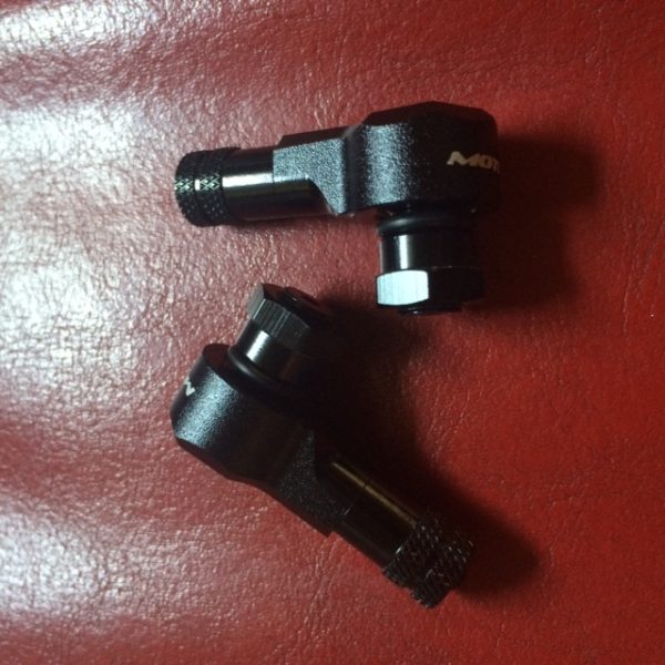 Angled Motorcycle Valve Stems - Black