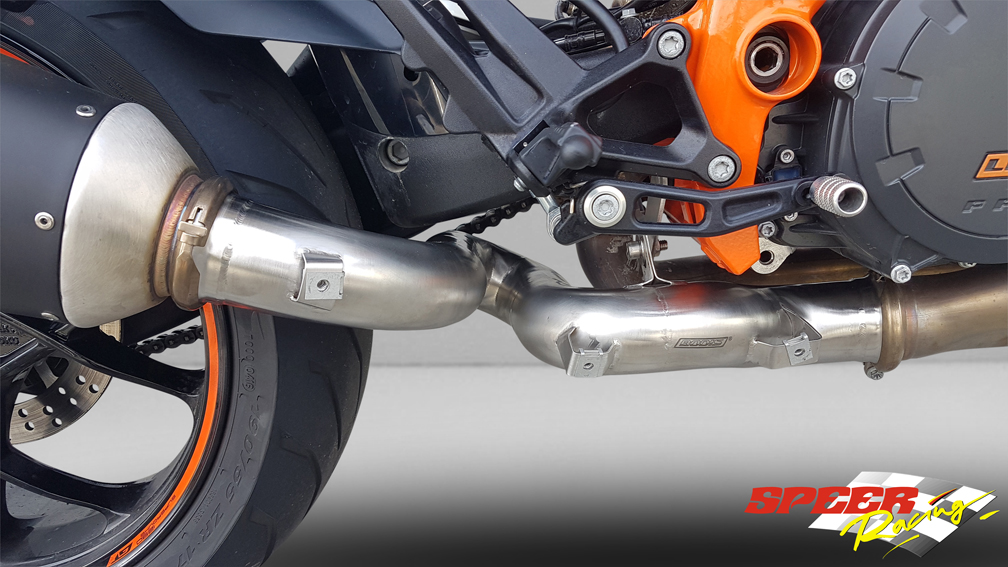 De-cat Pipe Exhaust Muffler Eliminator Down Pipe For KTM 1290 Superduke R 14-16 
