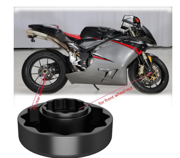 MV Agusta Carbon Steele Wheel Nut Socket Rear 55mm and Front 26mm Combo - Image 2
