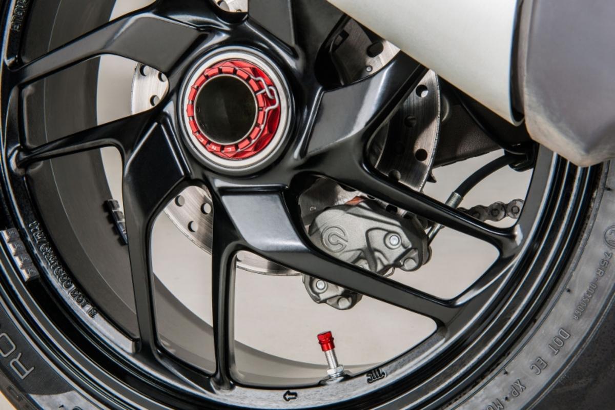Ducati Panigale V4 Green Titanium Rear Wheel Axle Nut 