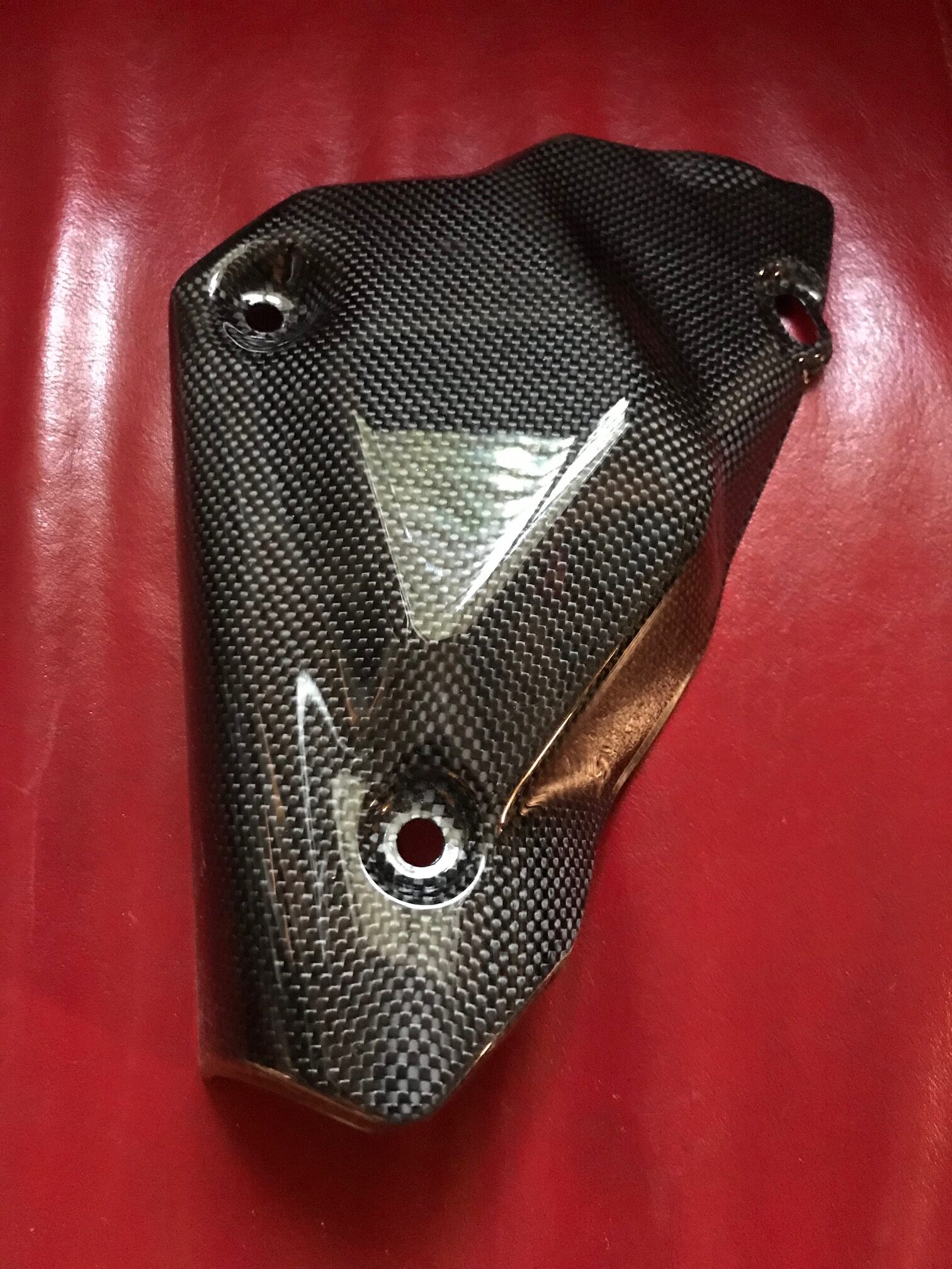 Ducati Carbon Fiber Exhaust Cover Heat Shield 848 1098 1198 Dry Pre-preg