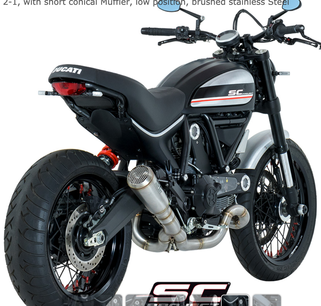 Ducati Scrambler Conic Exhaust by SCProject GP Racing