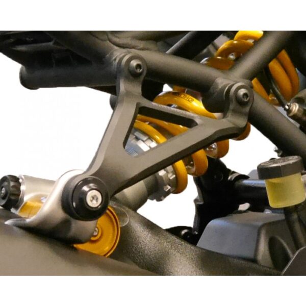 Exhaust Hanger Bracket with Passenger Peg Blockoff for Ducati Monster by Evotech Performance