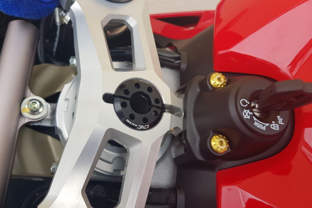 Steering Head Stem Nut for the Ducati Panigale V4 by CNC Racing GP Racing
