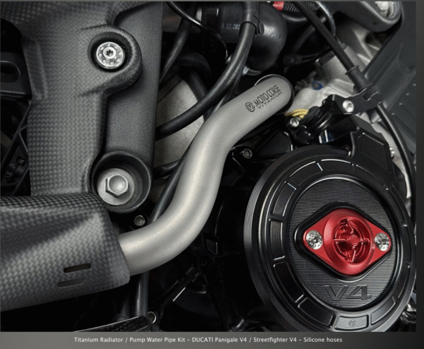 Titanium Radiator / Pump Water Pipe Kit - DUCATI Panigale V4 / Streetfighter V4 by Moto Corse - Image 3