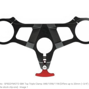 SPEEDYMOTO SBK Top Triple Clamp: 848/1098/1198 [Offers up to 20mm (~3/4") of added height to the stock clip-ons
