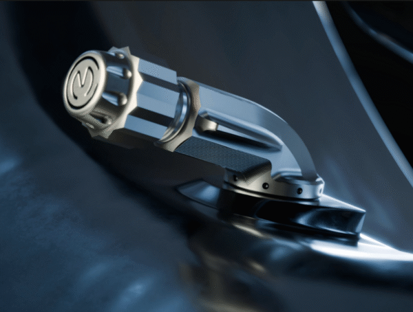 Titanium tire valve M8 / 90° with Aluminum insert by Moto Corse
