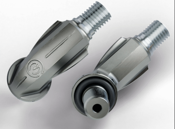 Titanium tire valve M8 / 90° with Aluminum insert by Moto Corse - Image 2