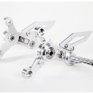 Machined from solid riding adjustable footpegs kit - New Design by Moto Corse