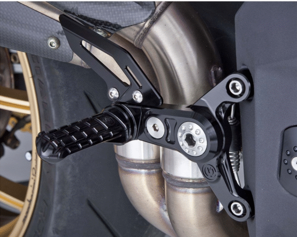 Machined from solid riding adjustable footpegs kit - New Design by Moto Corse - Image 4